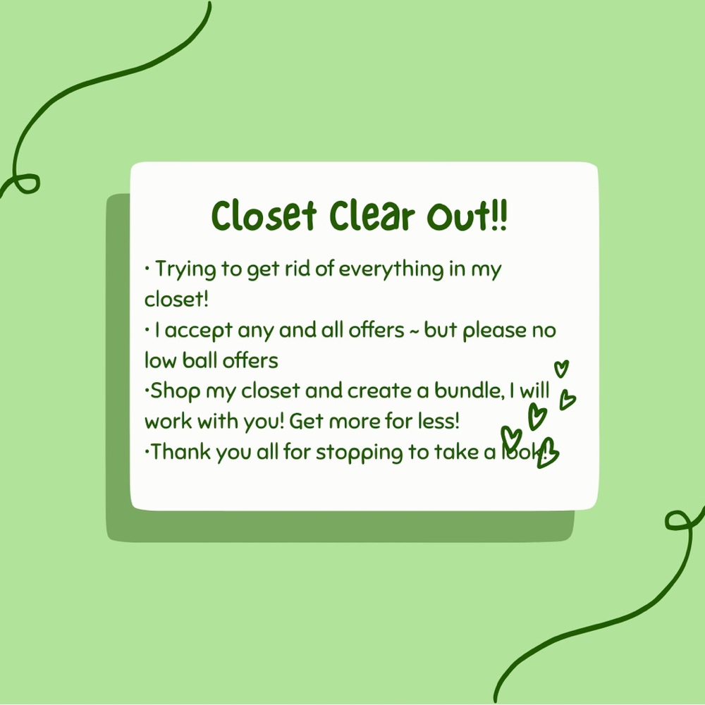 CLOSET CLEAR OUT